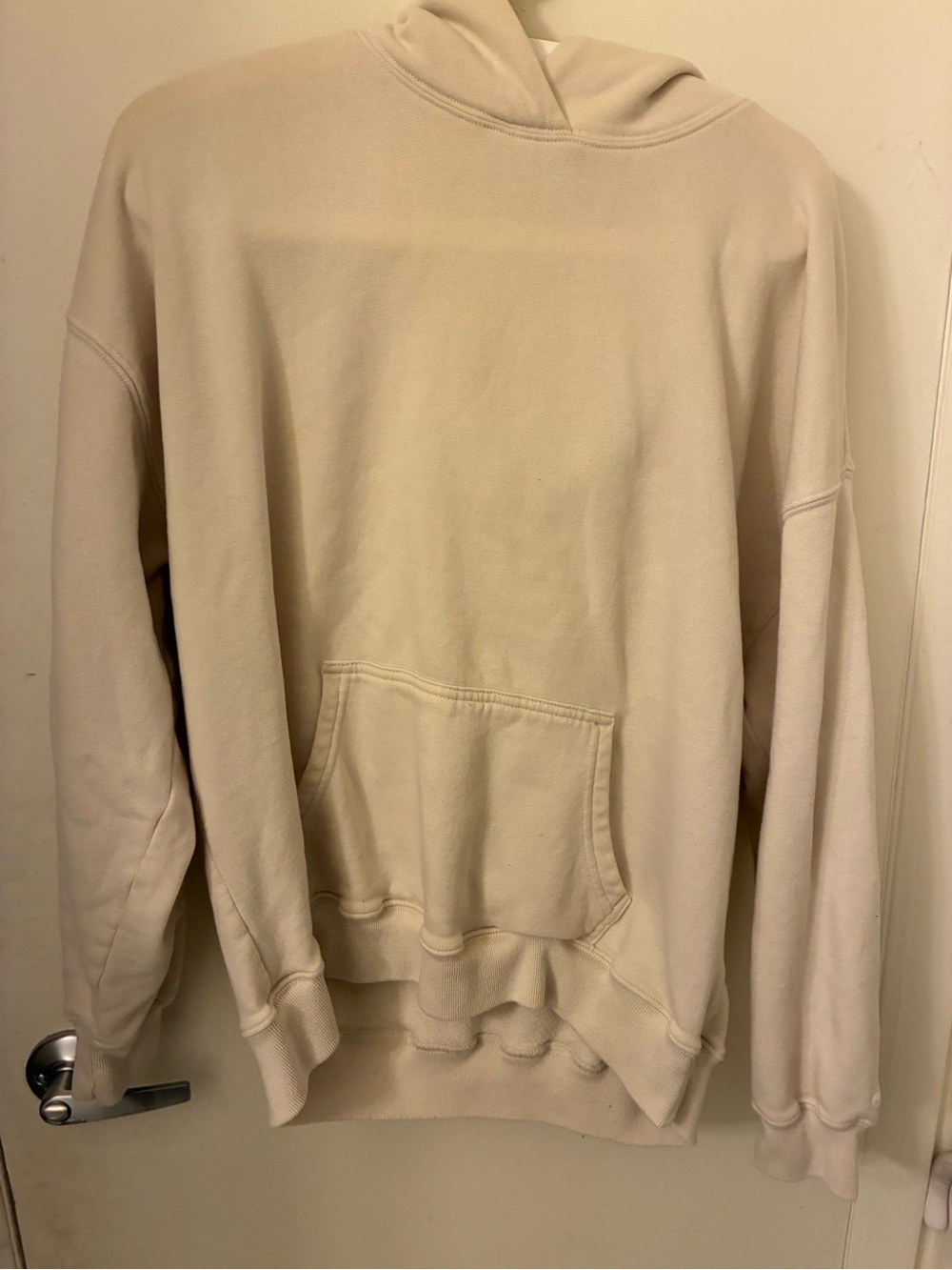 Women’s Cream Pullover Hoodie Lg